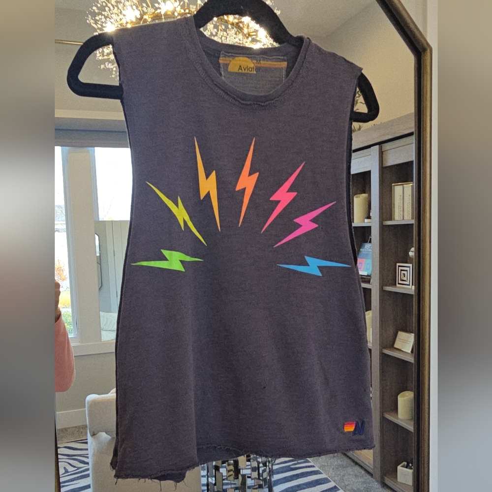 Aviator Nation Dark Gray Tank Top